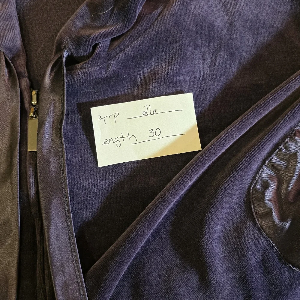 Liz Claiborne 3X Purple Velour Sweat Set - Picture 9 of 10